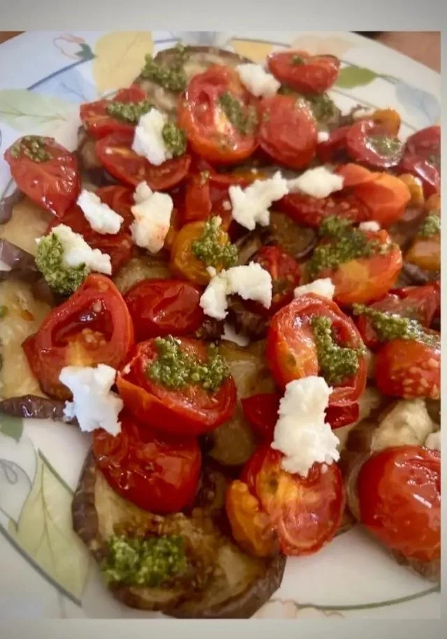 Melanzane confit e feta veg