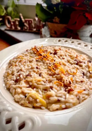 Risotto al radicchio e arancia