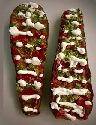 Barchette di zucchine ai tre colori